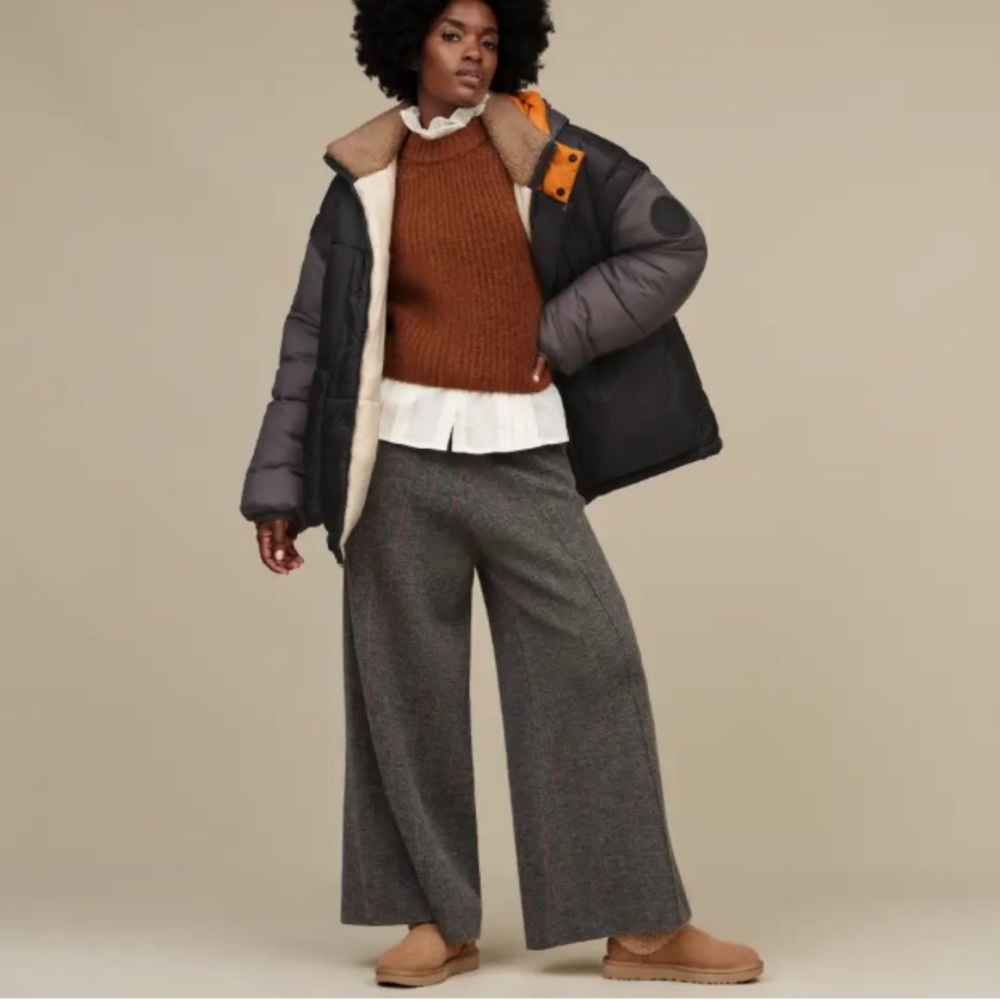 Ugg Kristian Convertable Puffer Coat Black Cream Water Resistant Customizable
